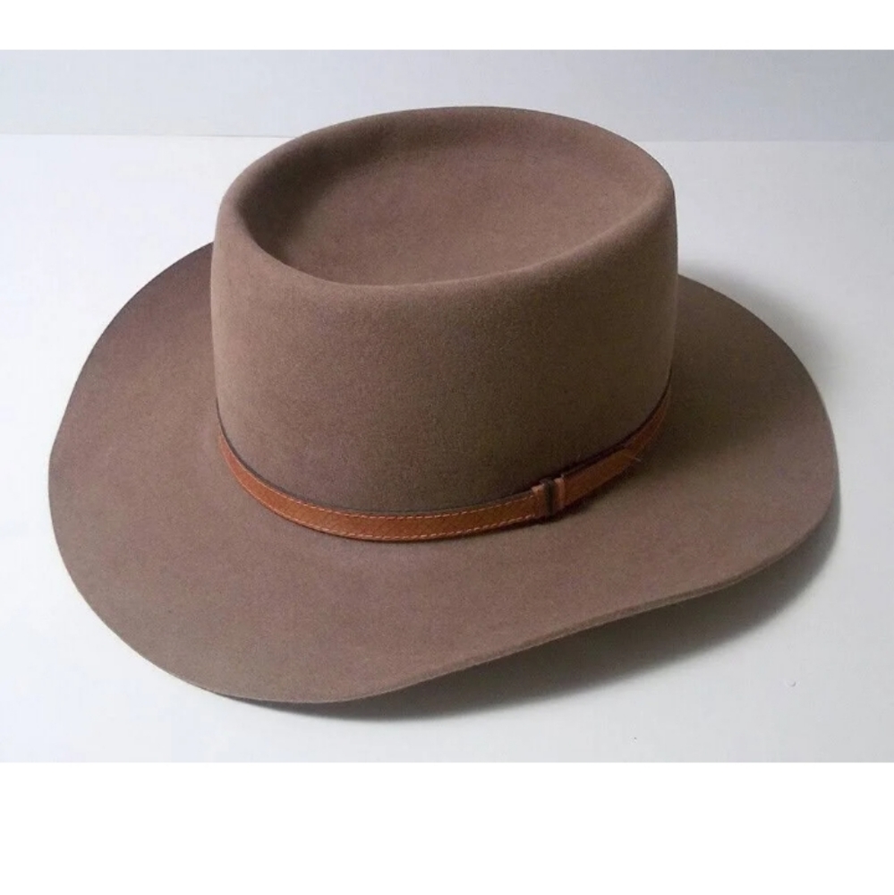Akubra "Down Under", size 58, light brown Aussie hat, 100% fur felt.